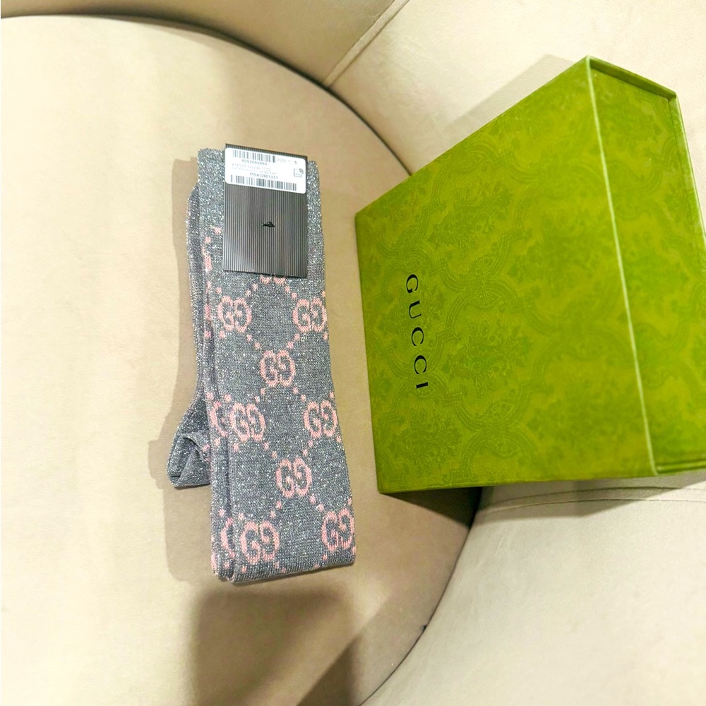 Gucci Gray and Pink Socks